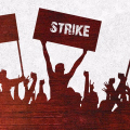 #strike | ബാലുശ്ശേരി ഇസാഫ് ബാങ്കിനു മുമ്പില്‍ അനിശ്ചിതകാല സമരത്തിനൊരുക്കം