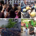 തെരുവിലിറങ്ങി പ്രതിഷേധക്കാർ; ആരോഗ്യമന്ത്രിയുടെ രാജിയാവശ്യപ്പെട്ട് സംസ്ഥാന വ്യാപക പ്രതിഷേധം ശക്തം