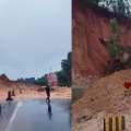 കാസർഗോഡ് വീരമല കുന്നിൽ വീണ്ടും മണ്ണിടിച്ചിൽ; അപകടത്തിൽപ്പെടാതെ യാത്രക്കാർ രക്ഷപെട്ടത് അത്ഭുതകരമായി