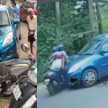 നിയന്ത്രണംവിട്ട കാര് ഇടിച്ചു തകര്ത്തത് അഞ്ച് സ്കൂട്ടറുകൾ; മകളുടെ സ്കൂട്ടറിന് പിന്നിലിരുന്ന അമ്മയ്ക്ക് ദാരുണാന്ത്യം