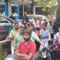 വോട്ടു കൊള്ള ; പാനൂർ നഗരസഭ ഓഫീസിലേക്ക് എൽഡിഎഫ് നടത്തിയ മാർച്ചിൽ പ്രതിഷേധമിരമ്പി
