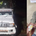 വാഹനപരിശോധനക്കിടെ പൊലീസ് ജീപ്പിലിടിച്ച് കാർ നിര്ത്താതെ പോയി; ഉദ്യോഗസ്ഥന് പരിക്ക്