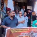 പന്ന്യന്നൂർ പഞ്ചായത്തിലേക്ക്  വ്യാപാരികളുടെ മാർച്ചും ധർണയും