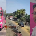 ദൈവദൂതനായി ബസ് ഡ്രൈവർ; കൈവിട്ട് റോഡിലേക്ക് ഓടിയ കുഞ്ഞിന് അത്ഭുത രക്ഷ