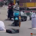 പാലക്കാട് നടുറോഡിൽ സ്ത്രീയുടെ പ്രതിഷേധ നിസ്കാരം; ഗതാഗതം തടസ്സപ്പെട്ടു, പോലീസ് കേസെടുത്തു