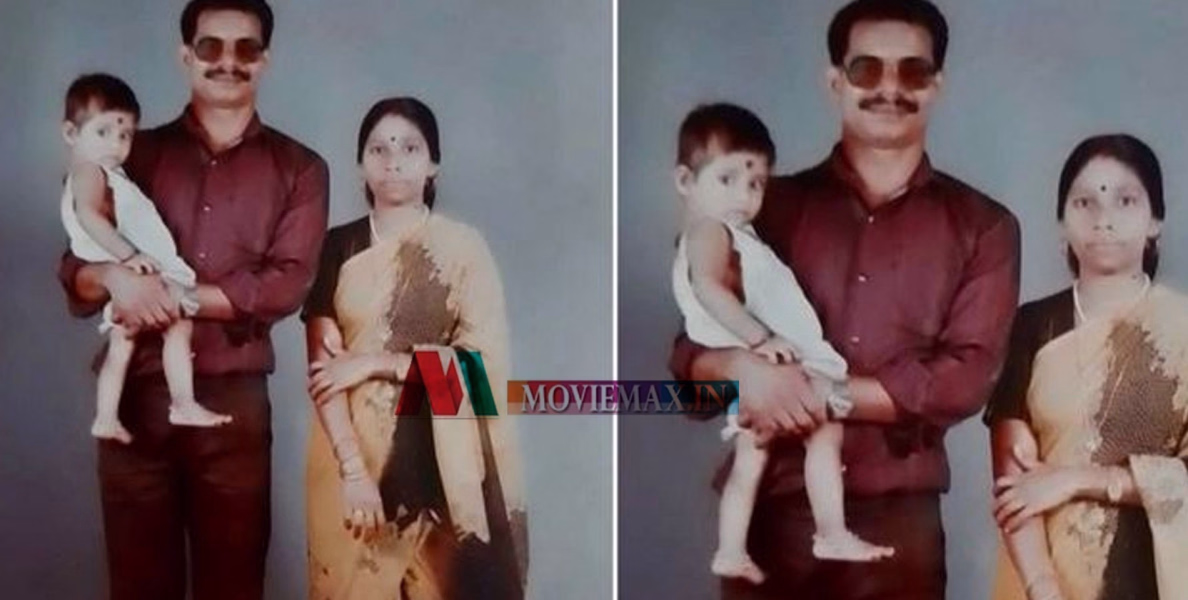 അച്ഛന്റെ ഒക്കത്തിരിക്കുന്ന സുന്ദരി കുട്ടിയെ മനസ്സിലായോ? ചിത്രം വൈറൽ 