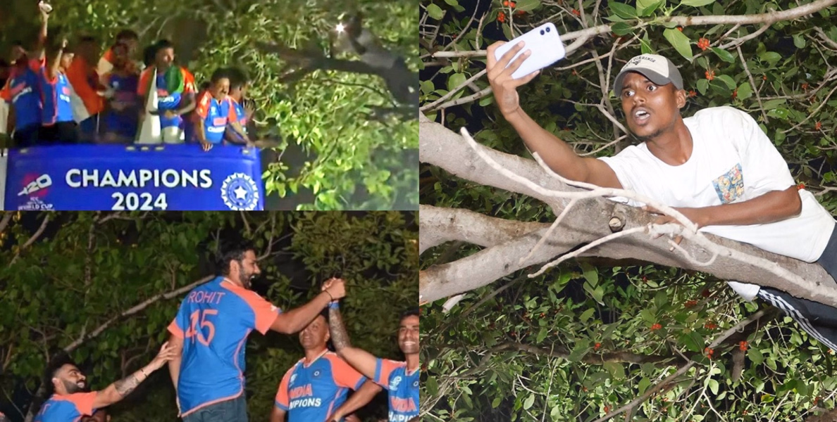 #viral | മരത്തിന് മുകളില്‍ കയറി ആരാധകന്‍; വൈറലായി രോഹിത്തിന്‍റെയും കോഹ്‌ലിയുടെയും പ്രതികരണം 