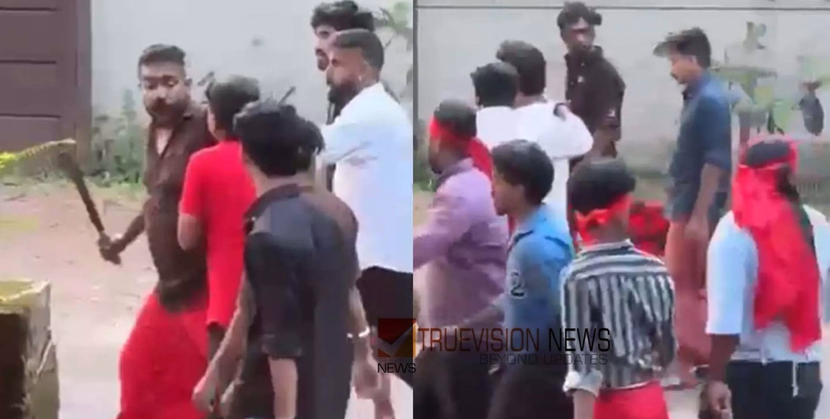 കണ്ണൂരില്‍ ആളുകള്‍ക്ക് നേരെ വടിവാളുമായി പാഞ്ഞടുത്ത് സിപിഎം പ്രവര്‍ത്തകര്‍