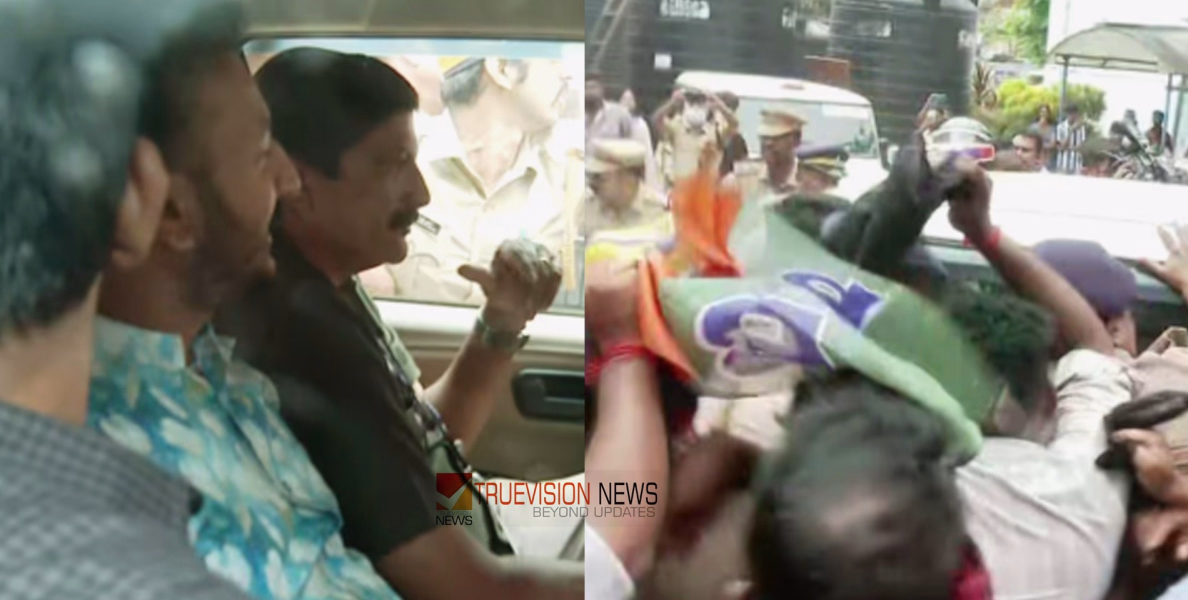 രാഹുലിനെ വൈദ്യപരിശോധനക്കെത്തിച്ചു, ജനറൽ ആശുപത്രി വളപ്പിൽ പ്രതിഷേധവുമായി ഡിവൈഎഫ്ഐ, യുവമോർച്ച പ്രവർത്തകർ