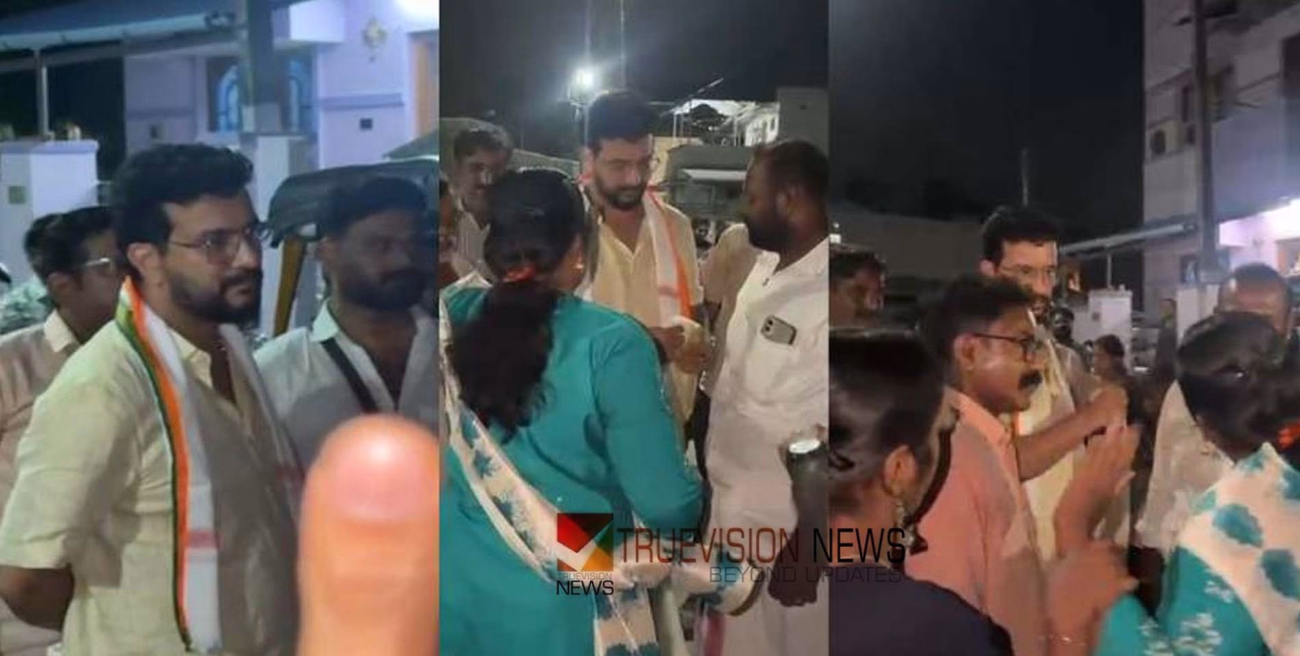 പര്യടനത്തിനിടെ യുഡിഎഫ് സ്ഥാനാര്‍ത്ഥി രമേഷ് പിഷാരടിയെ ബിജെപി പ്രവര്‍ത്തകര്‍ തടഞ്ഞു